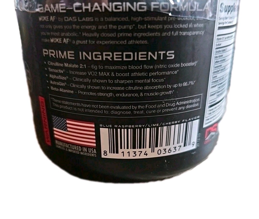 Bucked Up Woke AF Pre-Workout Powder Rocket Pop – 8.6oz