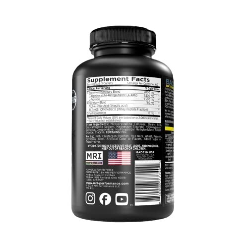 MRI Performance NO2 3,000mg Nitric Oxide Booster L-Arginine AAKG 180 Caplets