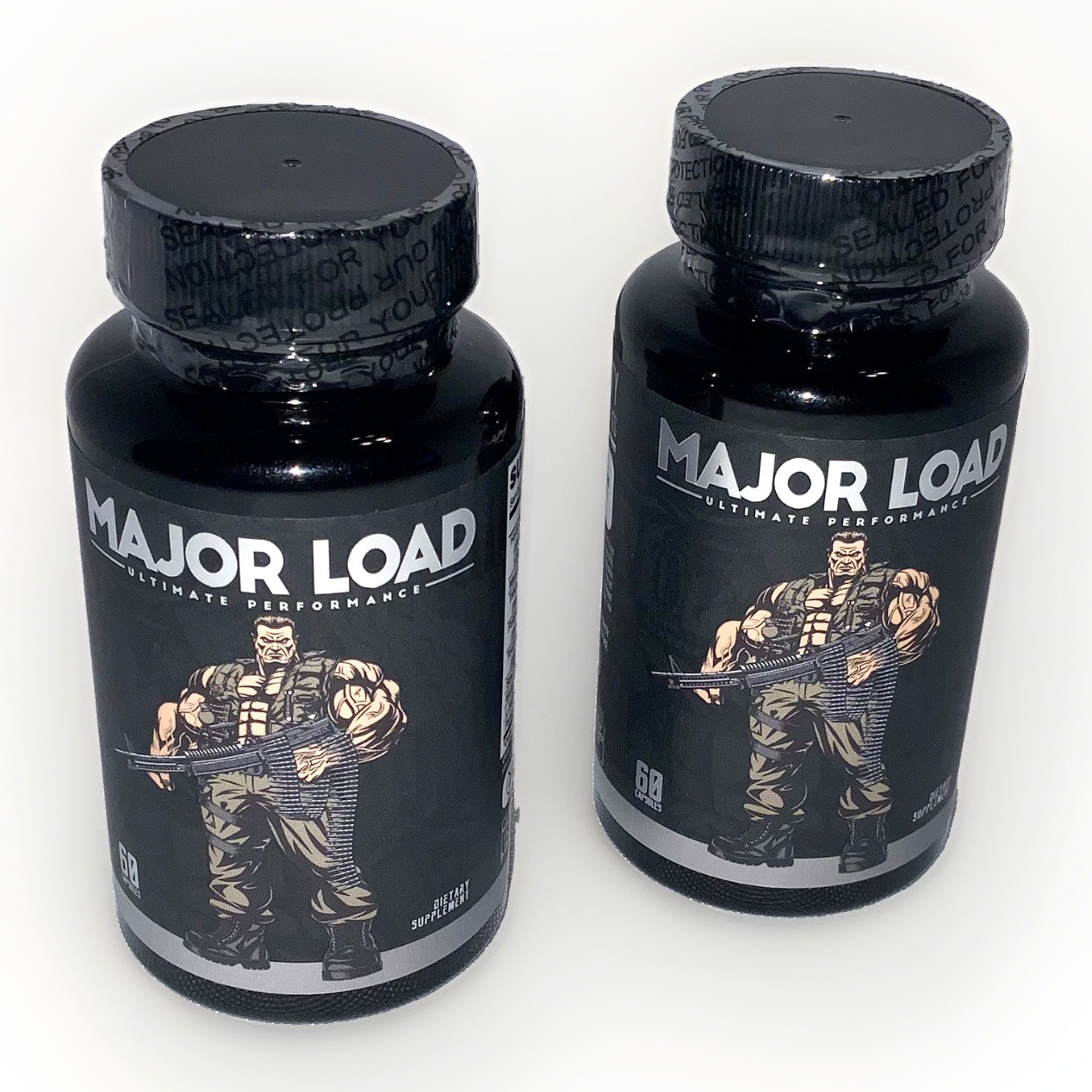 2 PACK LOT Major Load Testosterone Booster MALE ENHANCEMENT Supplement goat weed