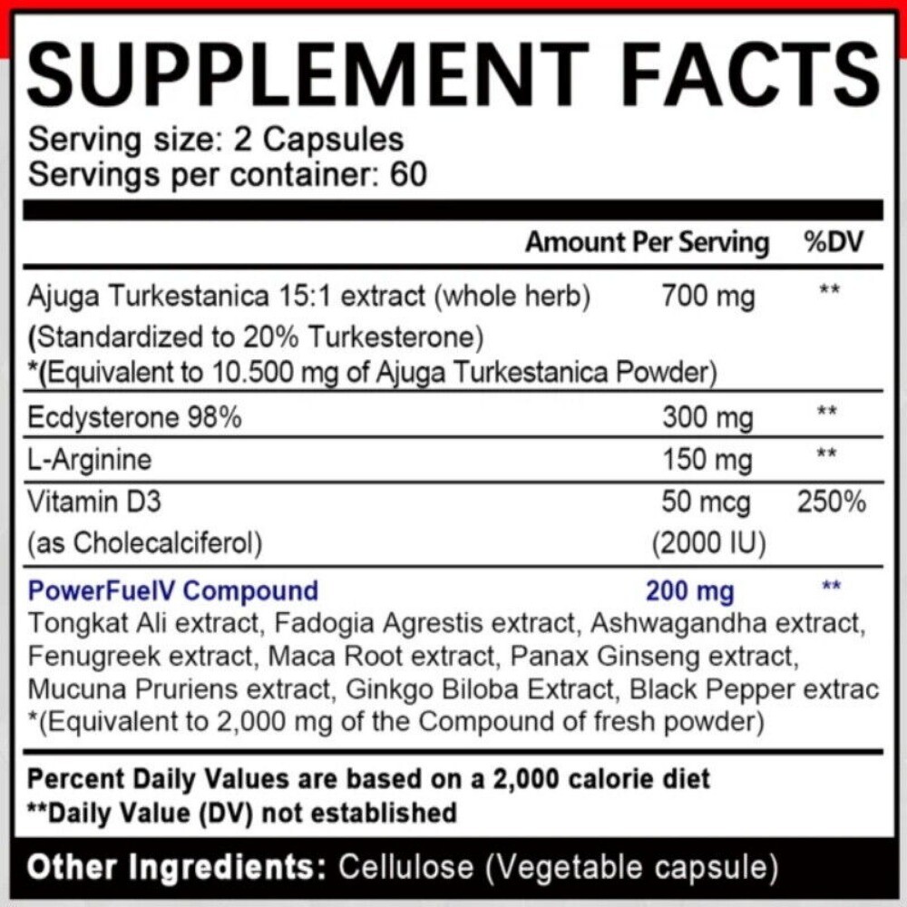 Turkesterone -Supports Energy, Performance, Muscle Health & Recovery
