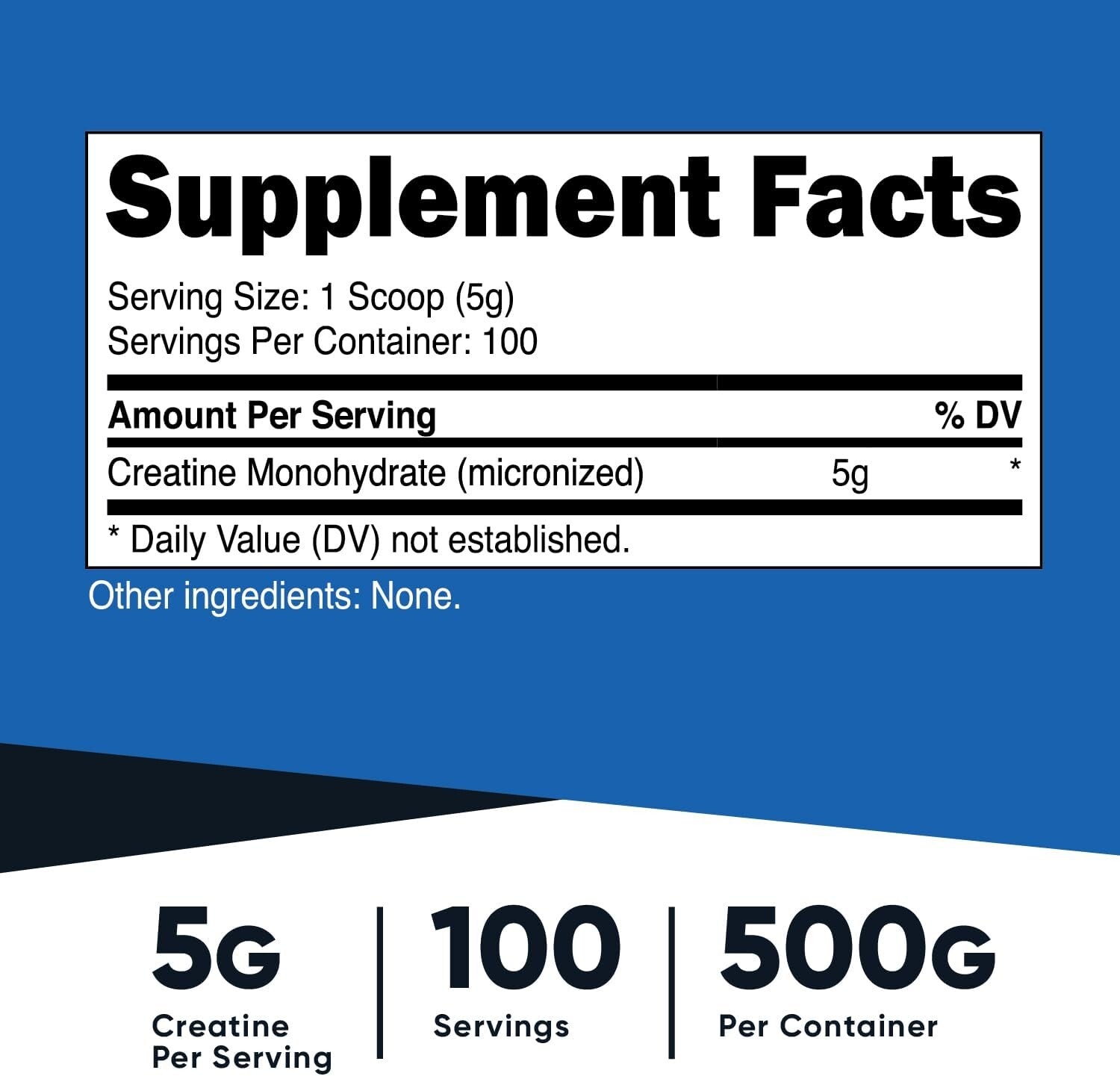 Nutricost Creatine Monohydrate Micronized Powder 500G, 5000mg Per Serv (5g) – 10