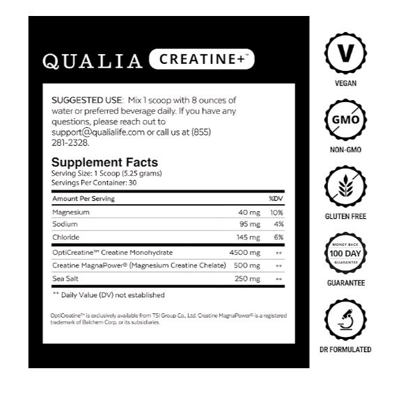 Qualia Creatine Advanced Complex 2 Sources + Magnesium Optimiz. B6