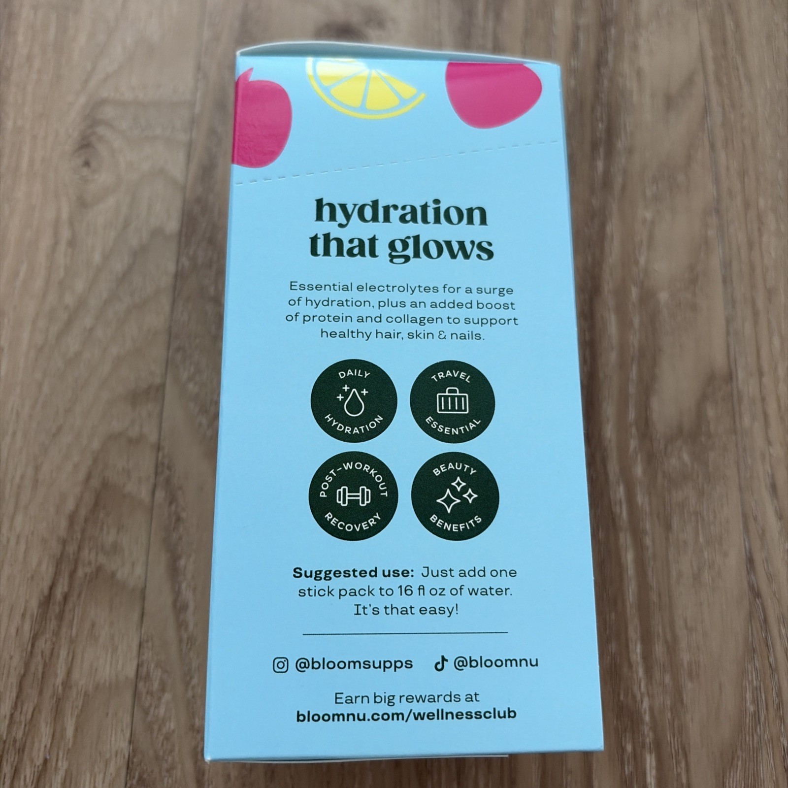 Bloom Daily Hydration Strawberry Lemonade Exp 4/28