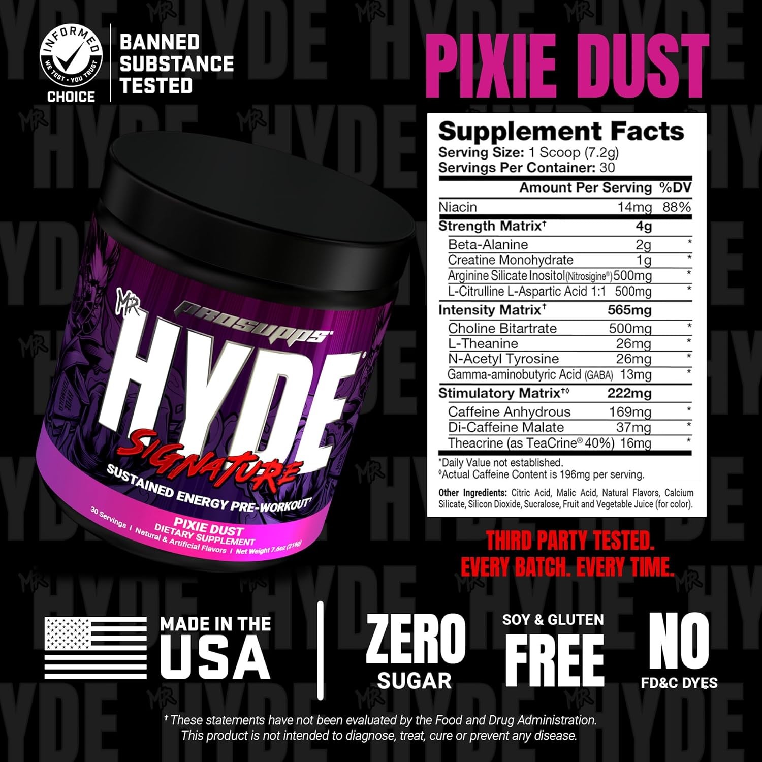 PROSUPPS Mr. Hyde Signature Pre Workout Powder with 30 Servings (Pack of 1)