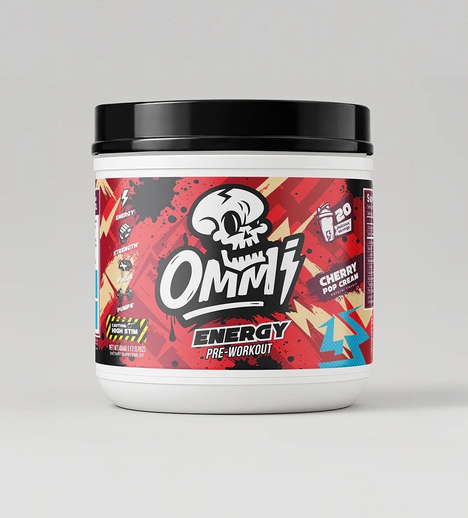 OMMI ENERGY – ALL IN ONE HIGH STIM PRE-WORKOUT 4 New Flavors to choose see below
