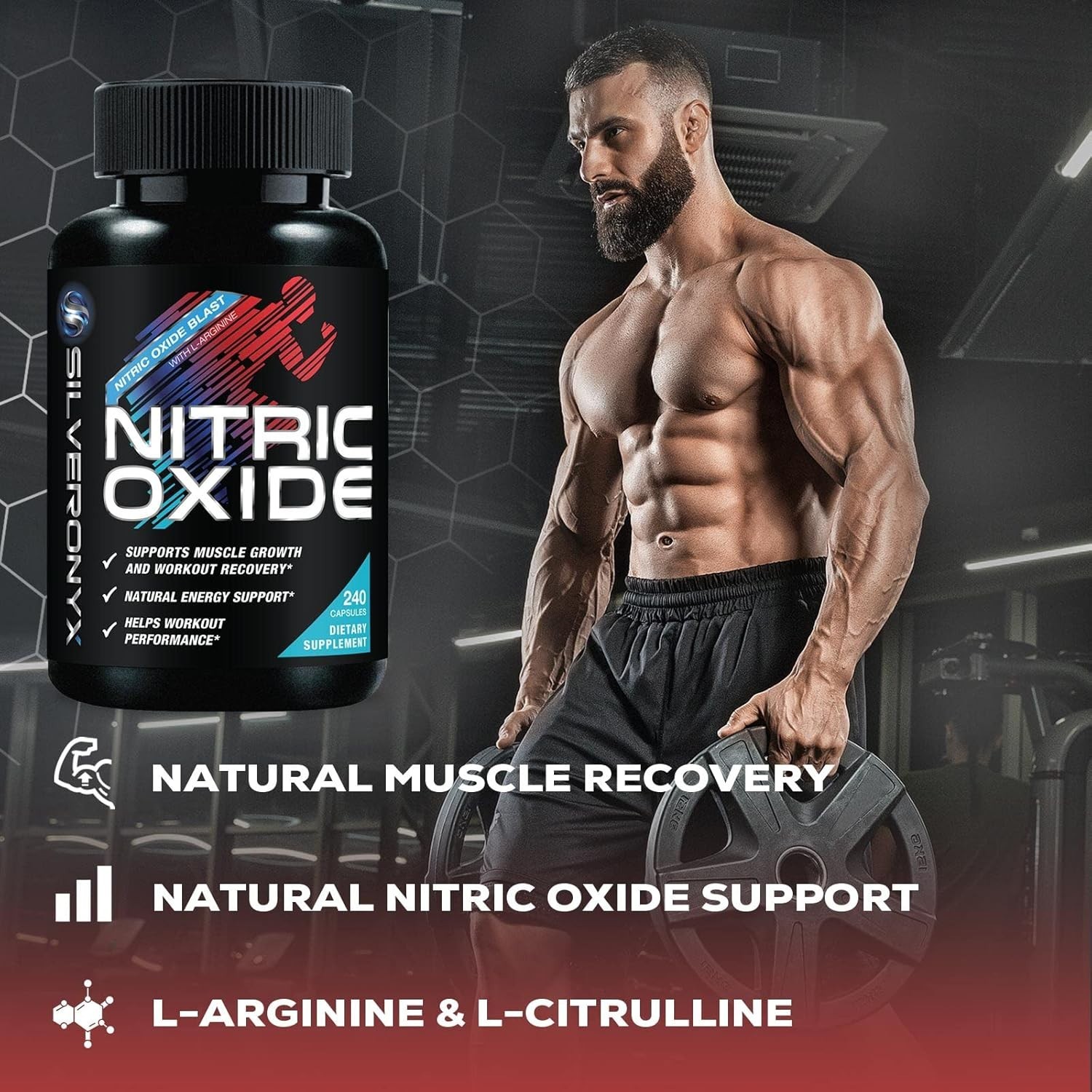 Nitric Oxide Booster 3X Strength L-Arginine Citrulline Alanine Caps