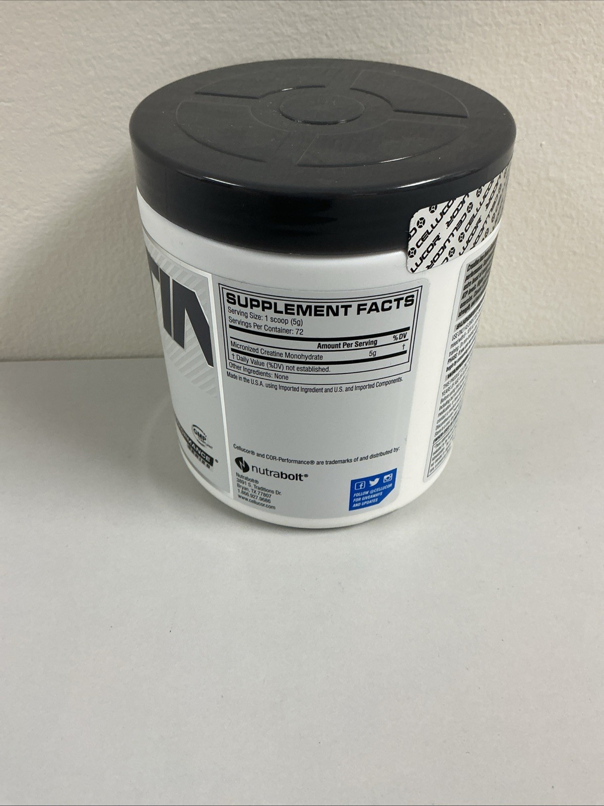 Cellucor Cor-Performance Creatine, Unflavored, Exp 6/26, 72 Servings G99