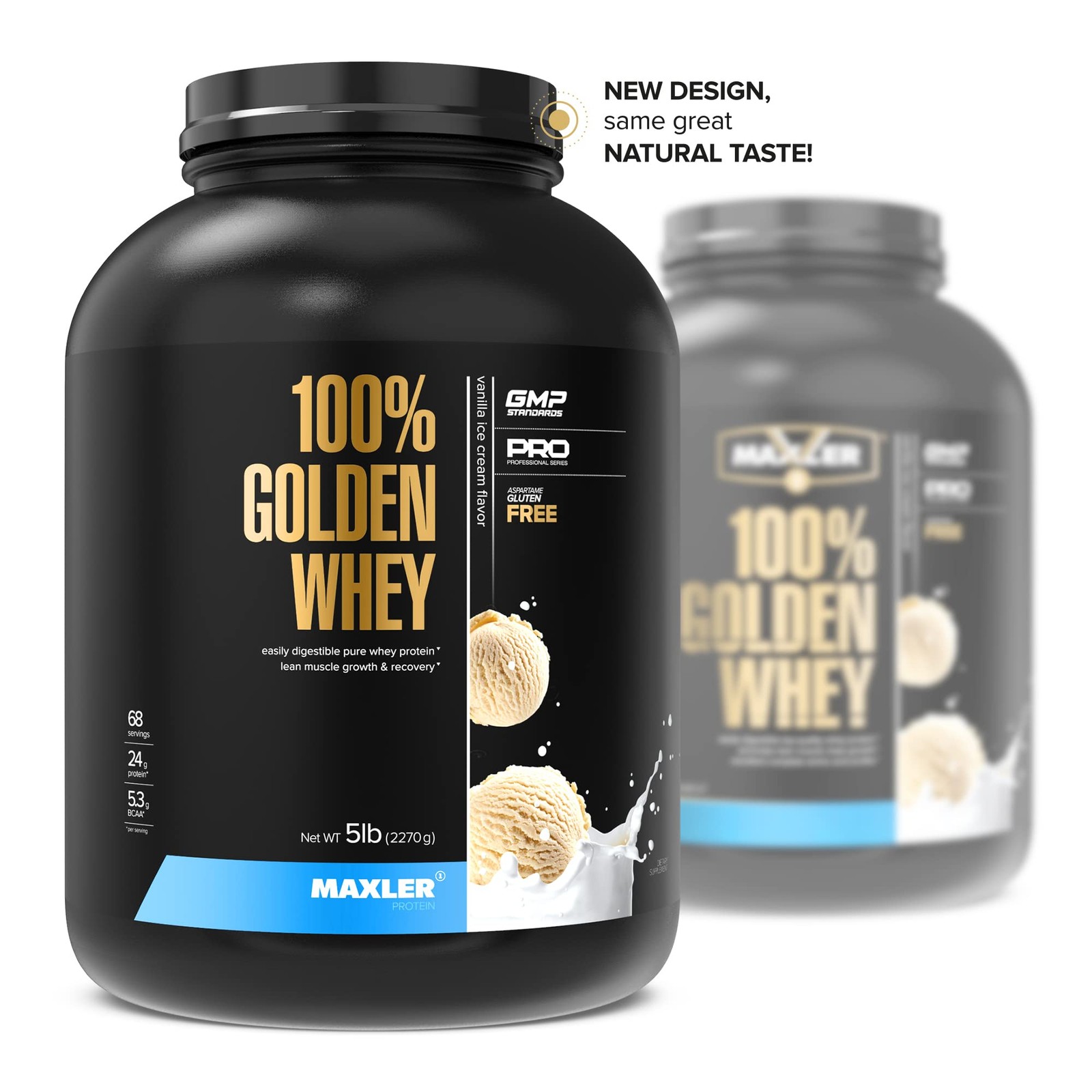 100% Golden Whey Protein – 24g of Protein per Serving – Whey Protein Powder for