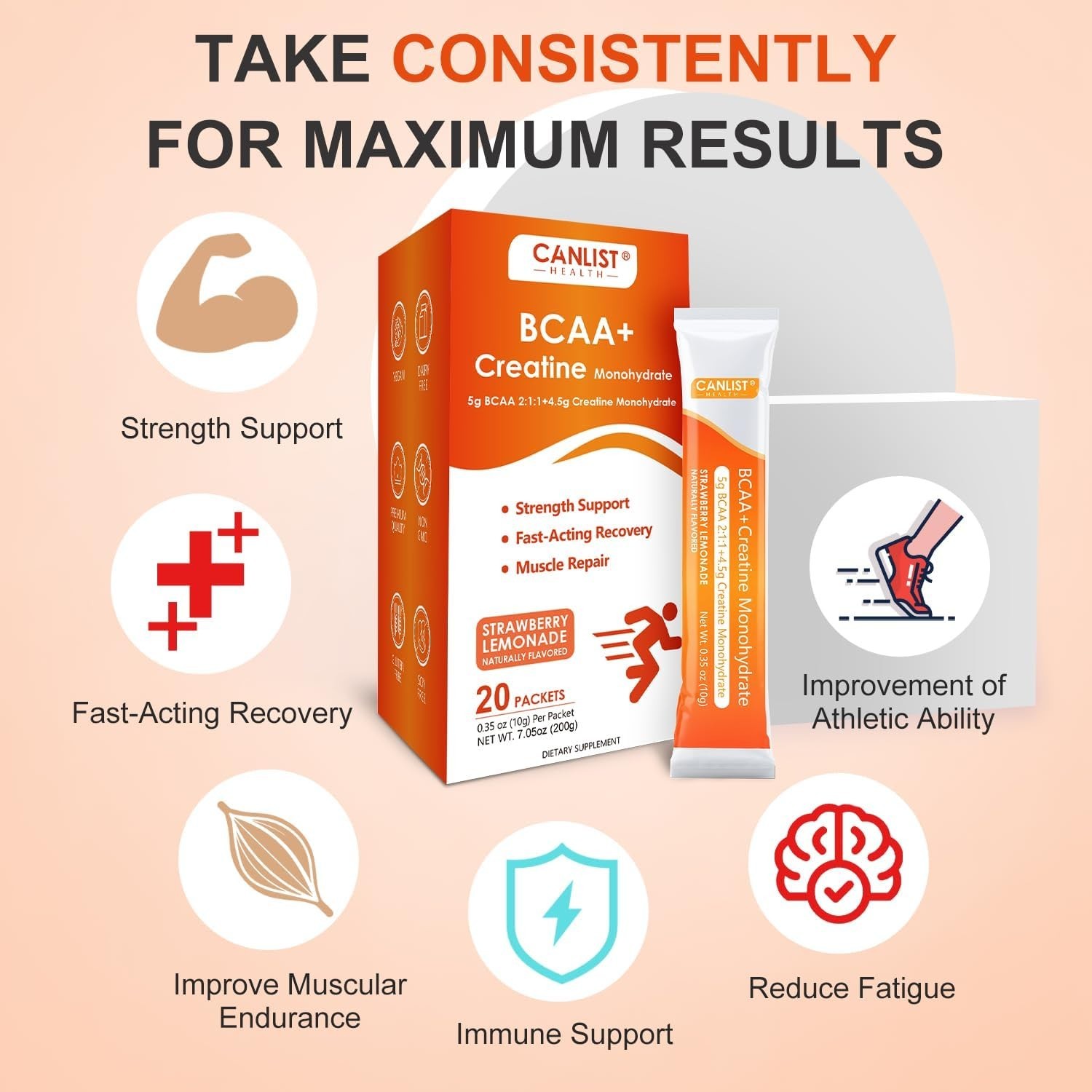 Delicious Strawberry Lemonade Micronized Creatine Powder – & Gluten-Free
