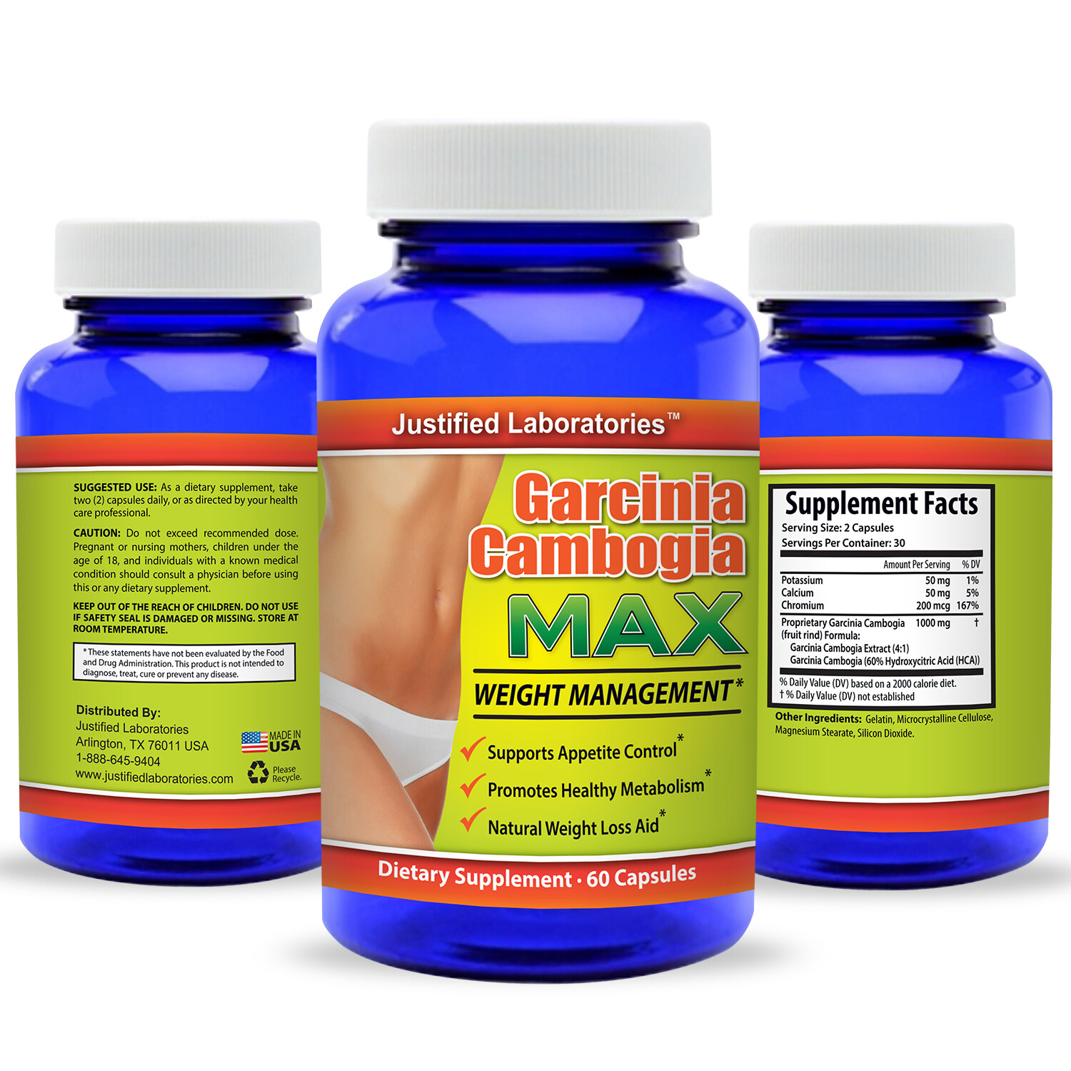 Pure Garcinia Cambogia 1300 MG 60% HCA