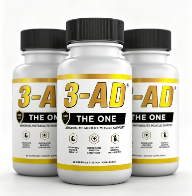 3-AD® 25mg Muscle Support Supplement – 60 Capsules – Patented Formula 1-5 pack