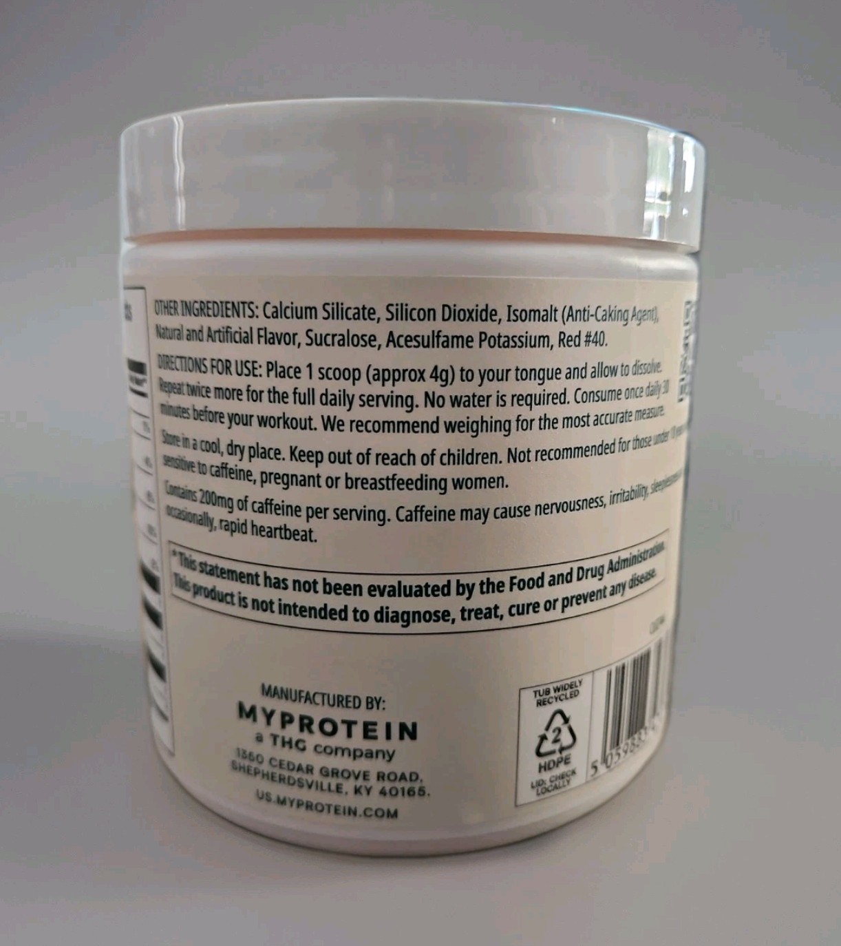 Myprotein Origin Pre-Workout Powder, Watermelon (7.4 oz) Exp 3/27