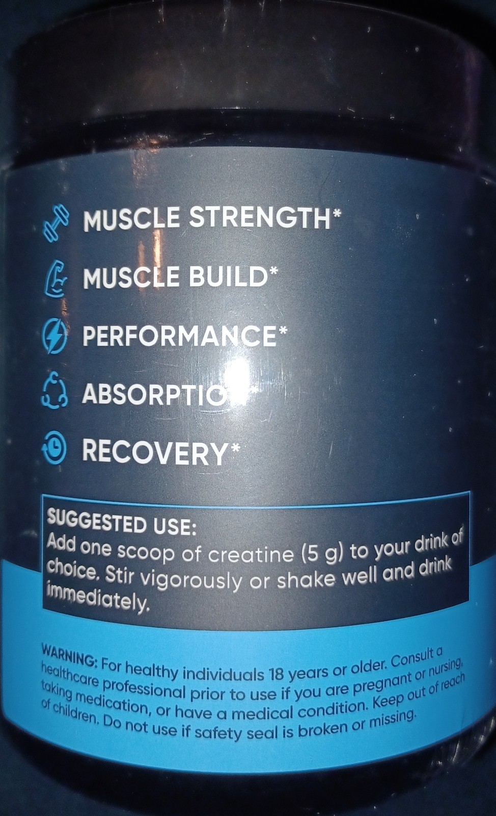 Venture Pal Micronized Creatine Monohydrate Powder 5000mg 60 Servings Unflavored