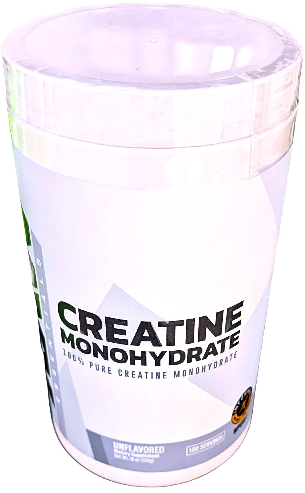 RAW Nutrition Creatine Monohydrate Powder Unflavored 510g 100 Servings EXP 07/27