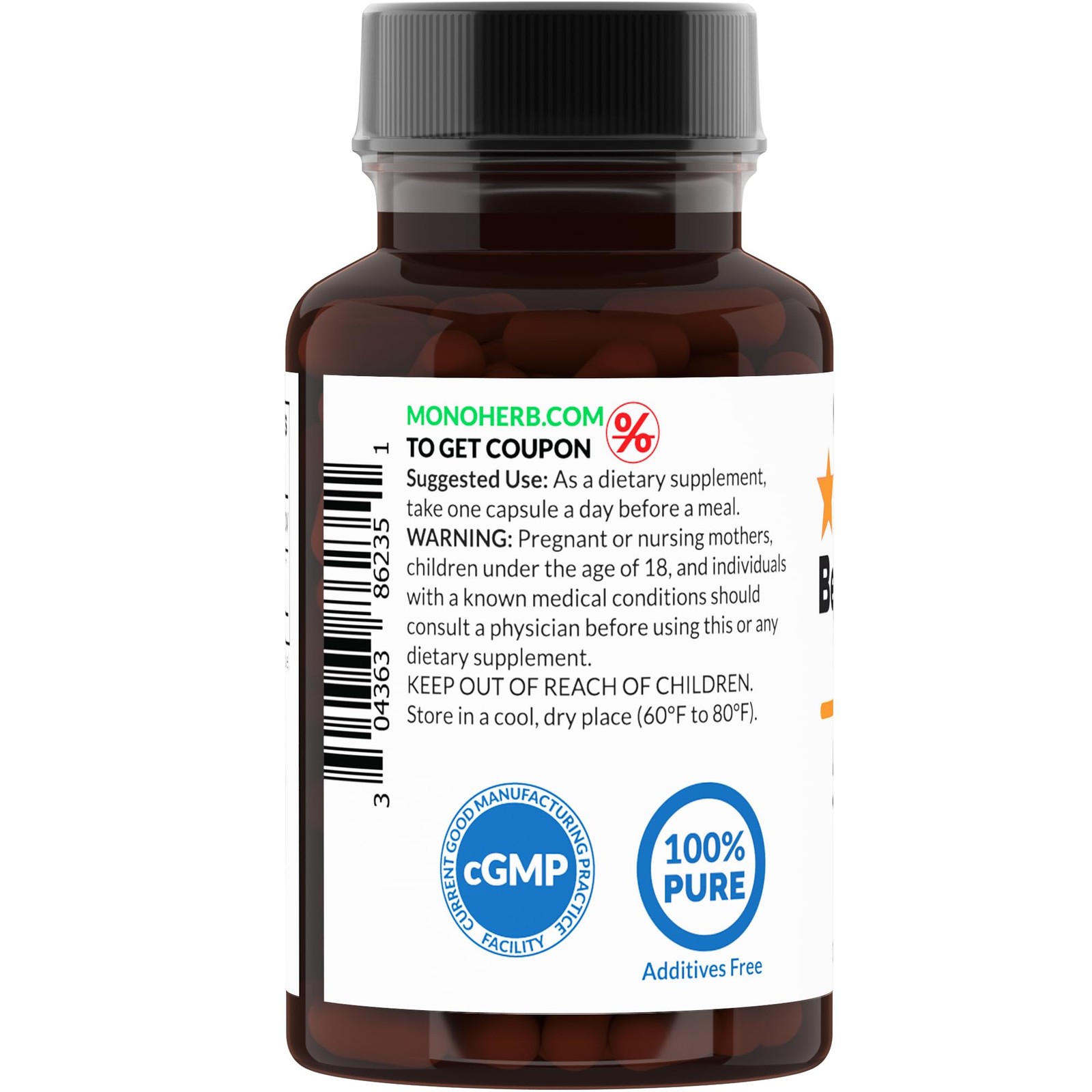 Beta 1,3/1,6 Glucan 500 mg per Capsule – 90 Veg – 90 Servings