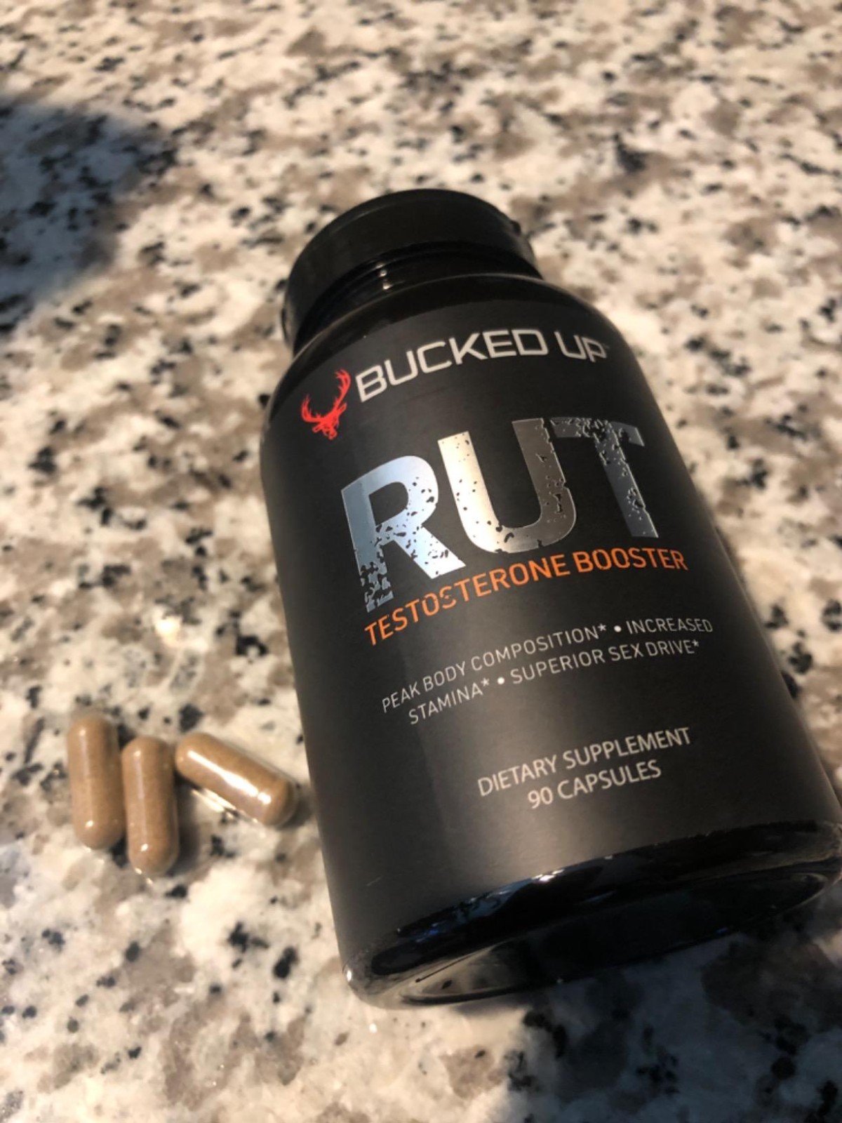 Bucked Up RUT Testosterone Booster Men Hormone Balance Muscle Gain 90 Caps 2X
