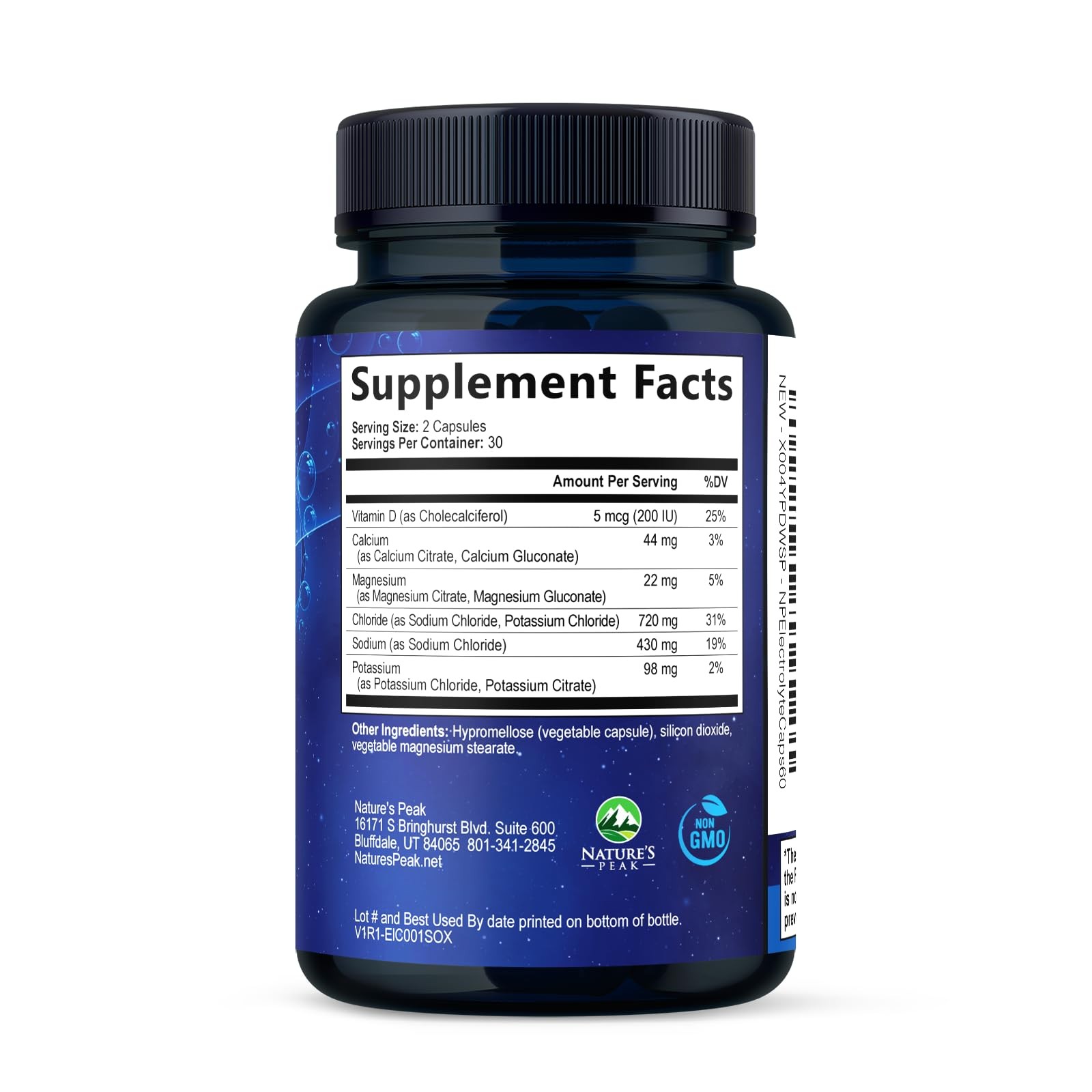Electrolytes Supplement – 6-in-1 Advanced Hydration 60 Count (Pack of 1)