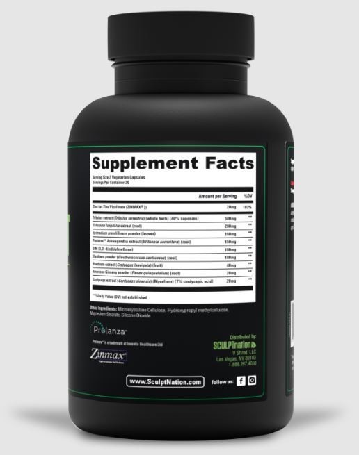 2 BOTTLES-TEST BOOST Max Sculptnation Build Muscle Men Fat Weight Loss -New