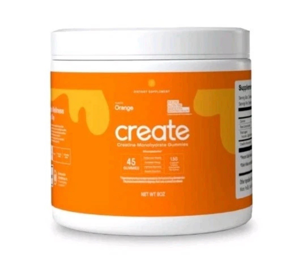Creatine Monohydrate Gummies – Orange – 45 Gummies (15 Servings)