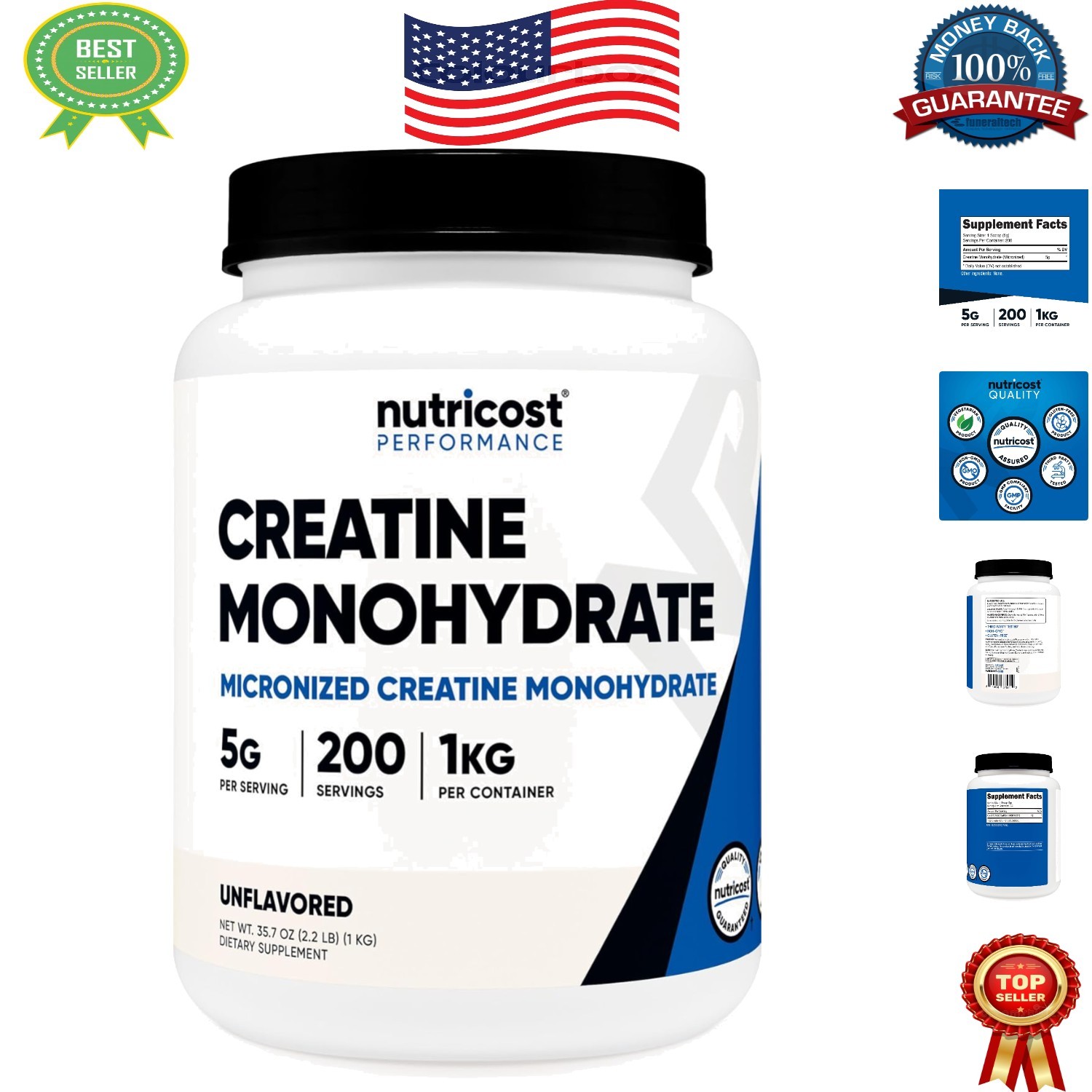 Creatine Monohydrate Powder 1 KG – High Quality, Vegetarian-Friendly Supplement