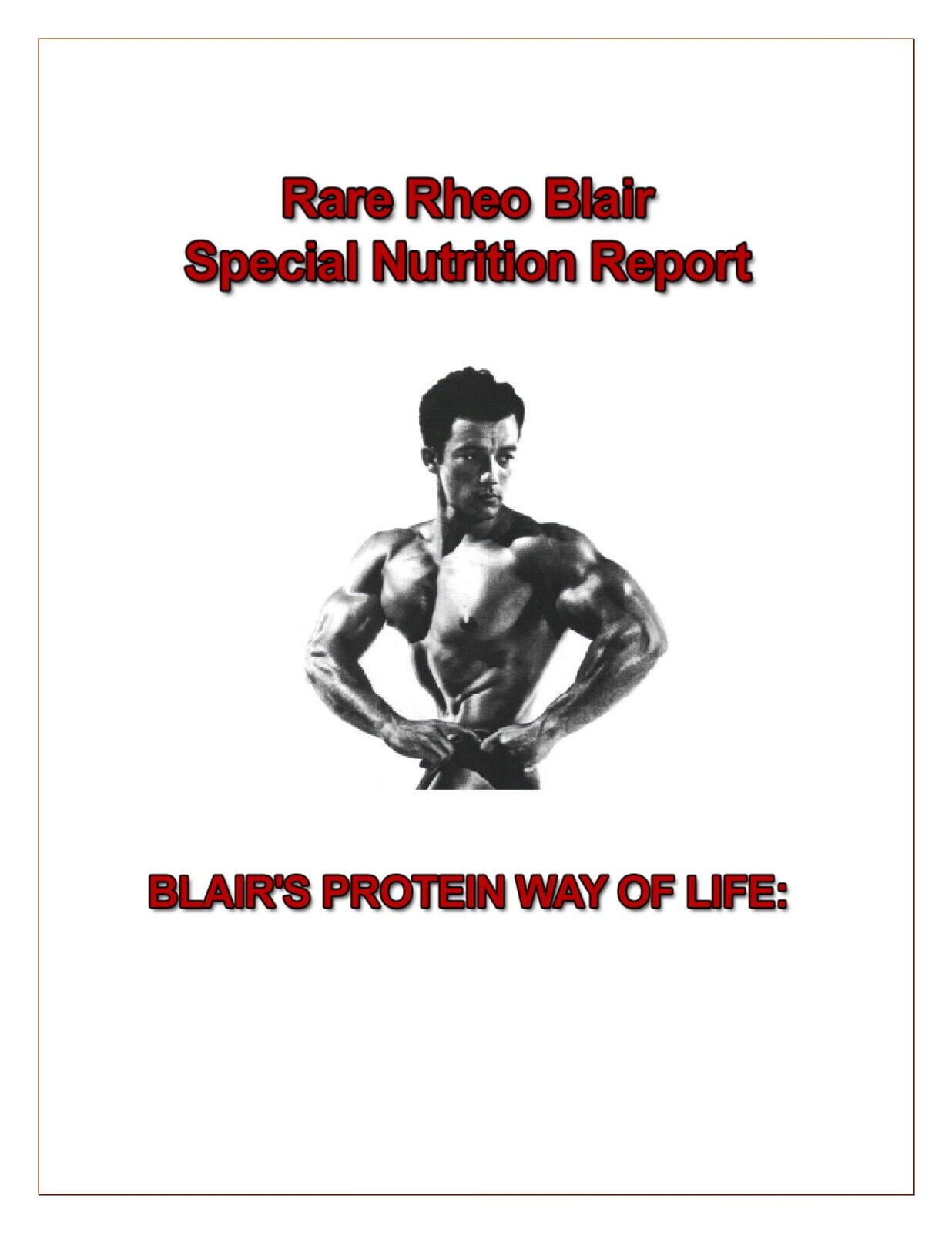 Bodybuilding Milk & Egg Protein Powder, Old School Rheo Blair Protein Supplement