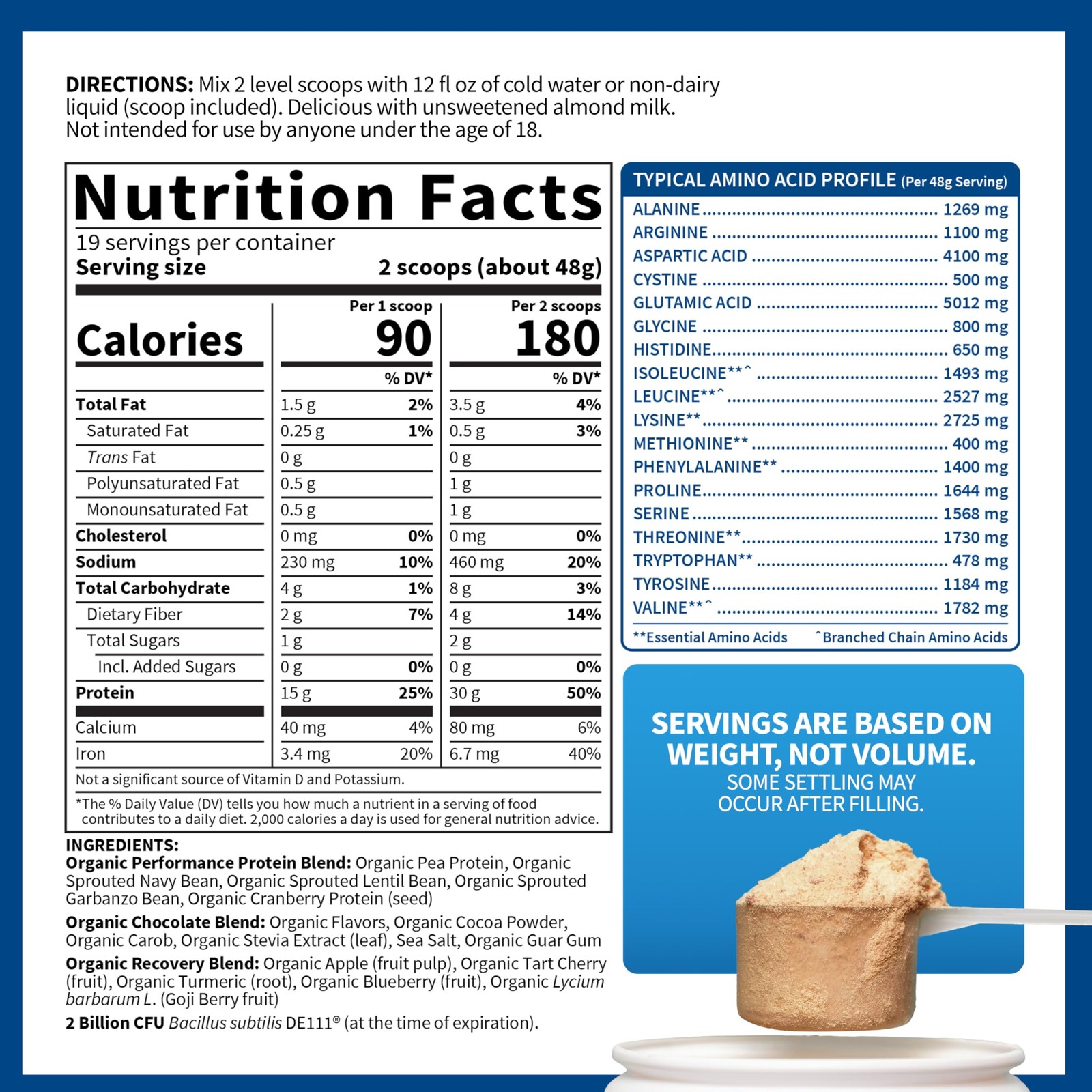Garden Of Life Organic Vegan Protein Powder Probiotics Bcaas Nsf Certified