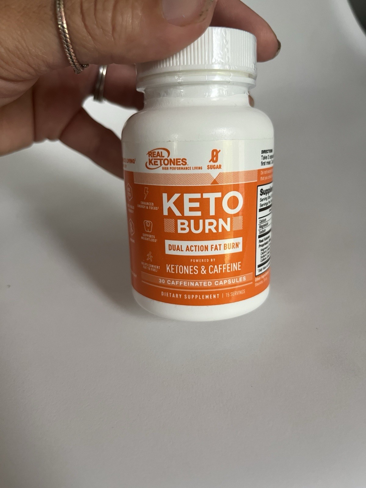 Real Ketones KETO Burn Dual Action Fat Burn 30 Ct Ketones & Caffeine Bb 3/26