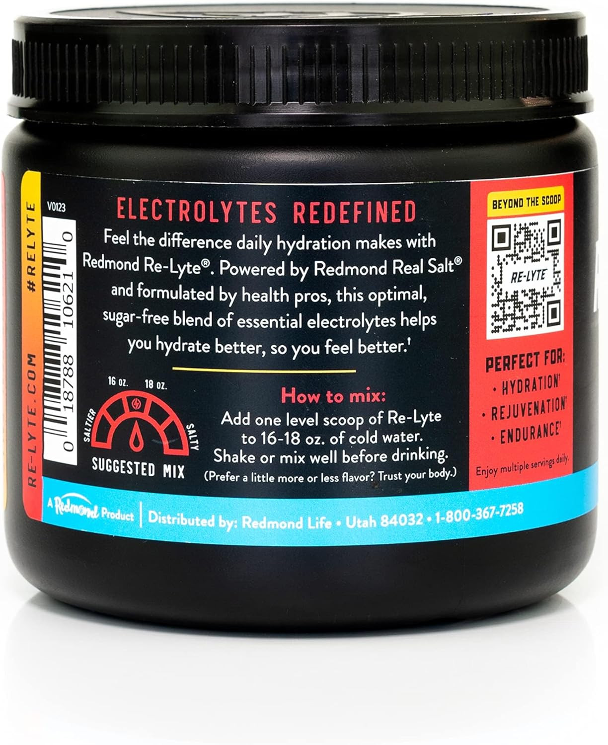 REDMOND Re-Lyte Hydration Electrolyte Powder Mix (Strawberry Lemonade), 60 servs