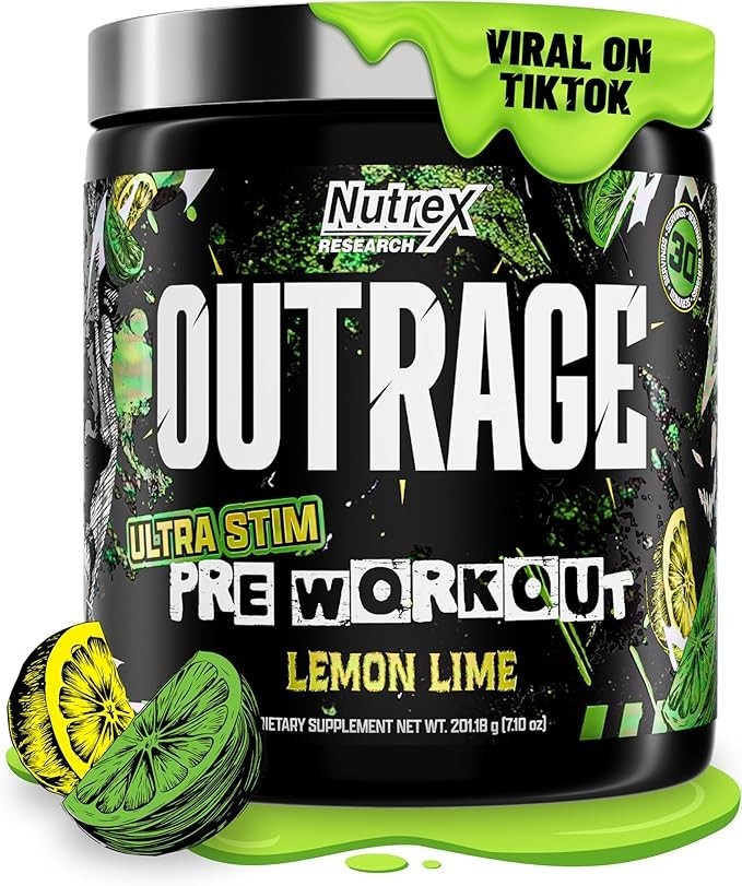 Nutrex Outrage Ultra Stim Pre Workout Powder 30 Servings Various Flavors