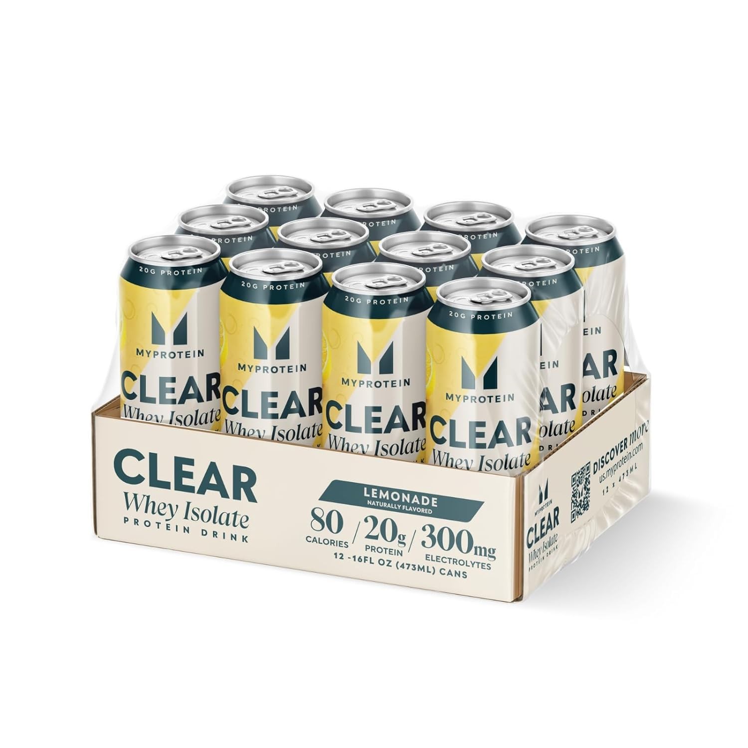 Myprotein Clear Whey Isolate Ready-To-Drink Protein Lemonade 16 Fl Oz Pack Of