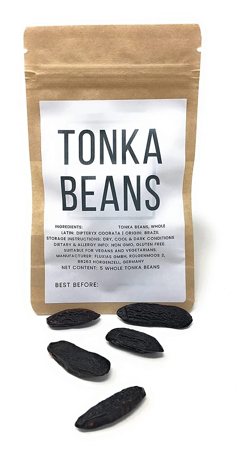5 Premium Tonka Beans – Whole Natural – 100% 5 Count (Pack of 1)