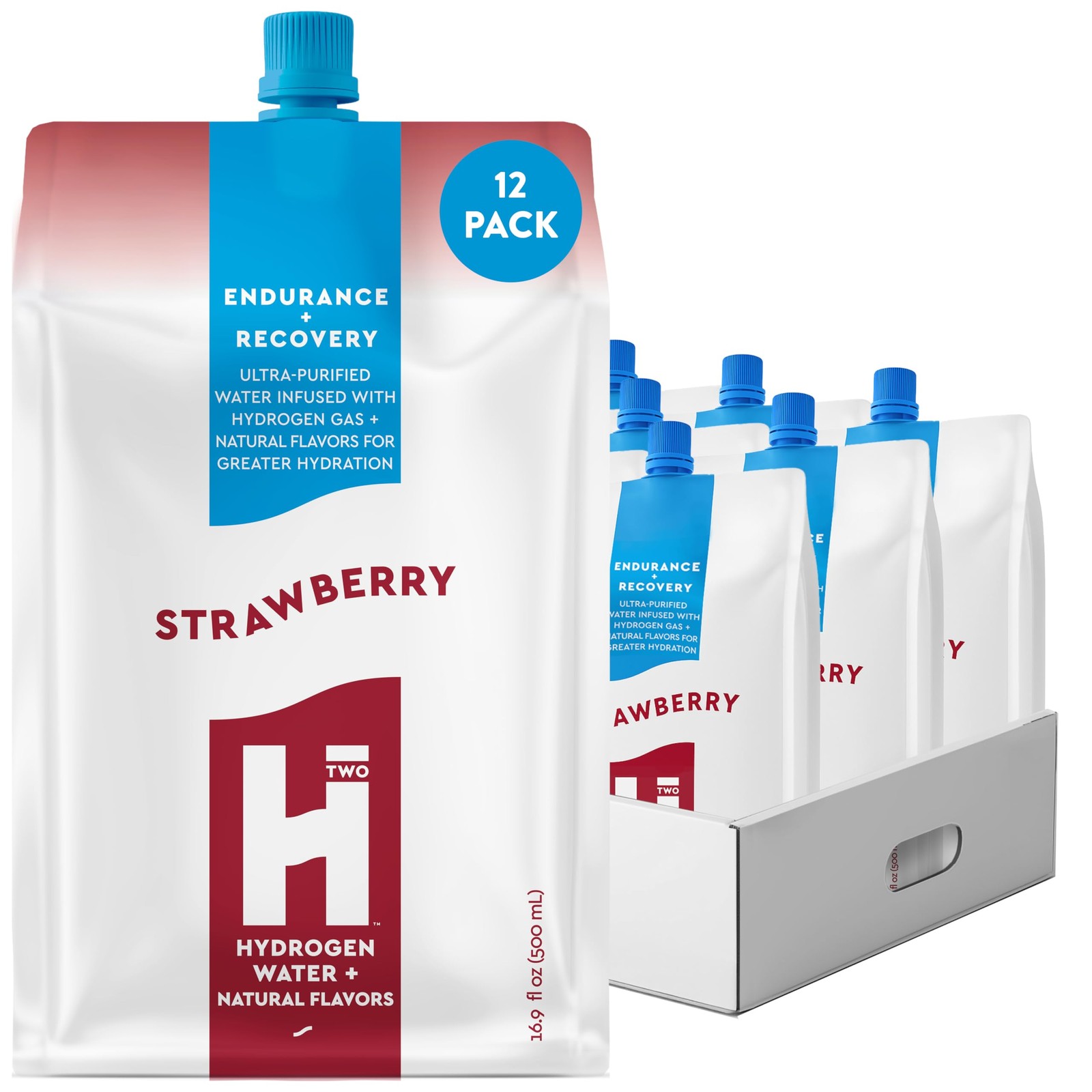 HTWO Premium Molecular Hydrogen Water, Strawberry Flavored, Sugar Free,16.9oz…