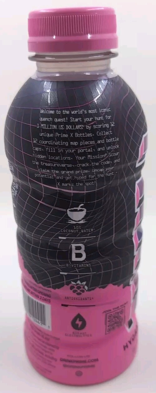 Prime Pink Treasure Hunt Hydration Drink 16.9oz Holographic Edition Bottle