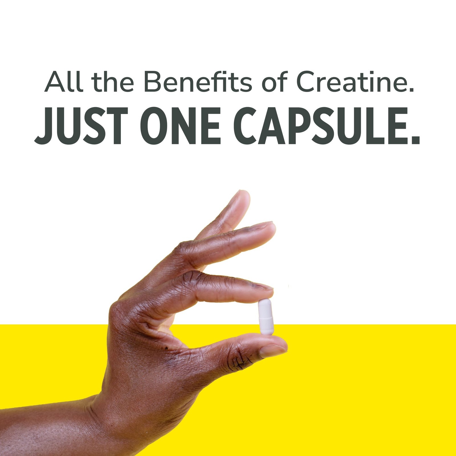 CON-CRET Creatine HCl Capsules | Muscle, 72 Count (Pack of 1), Clear