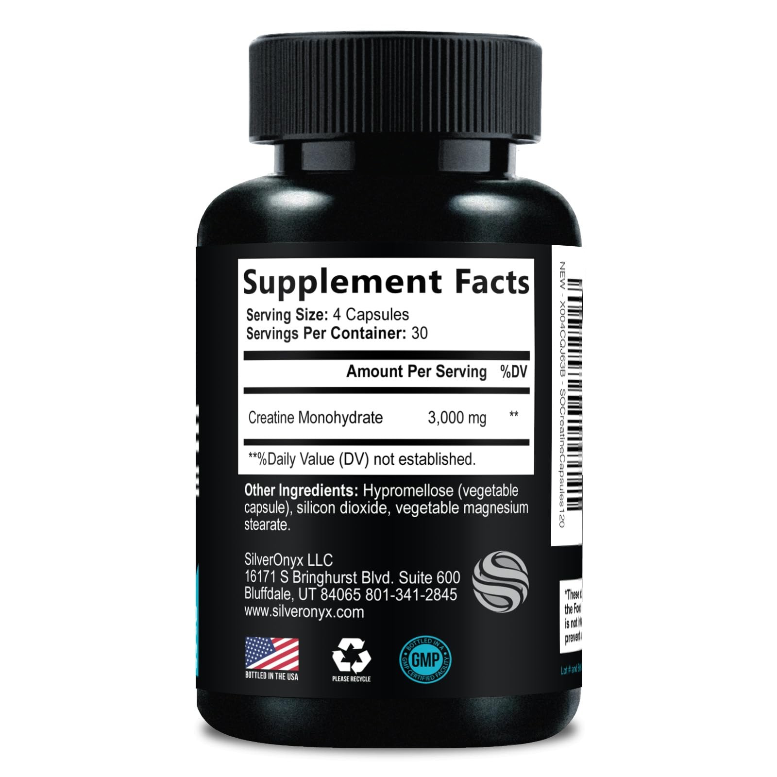 Creatine Monohydrate 3000mg Per Serving – 3X Strength Micronized Creatine Pow…