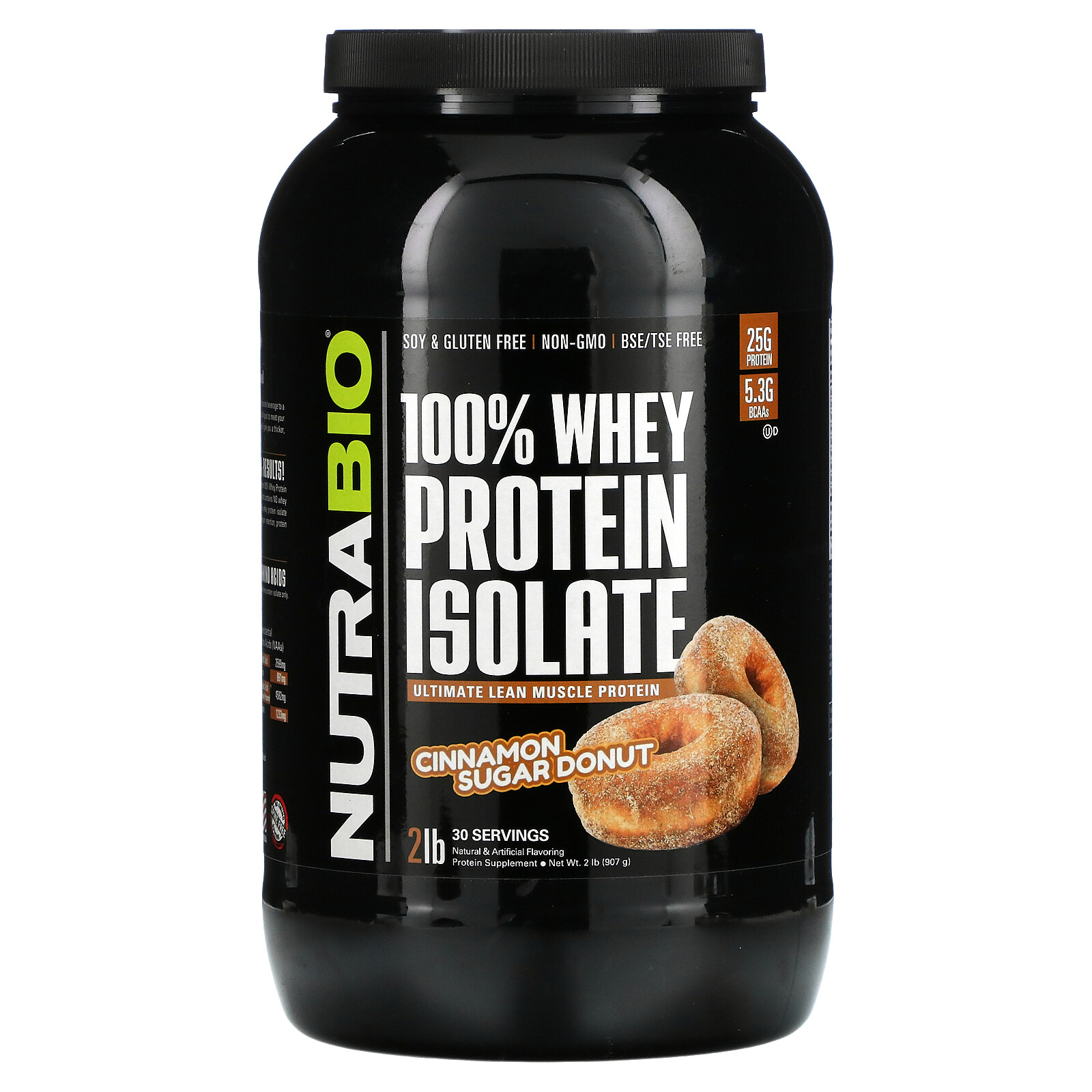 Whey Protein Isolate, Cinnamon Sugar Donut, 2 lb (907 g)