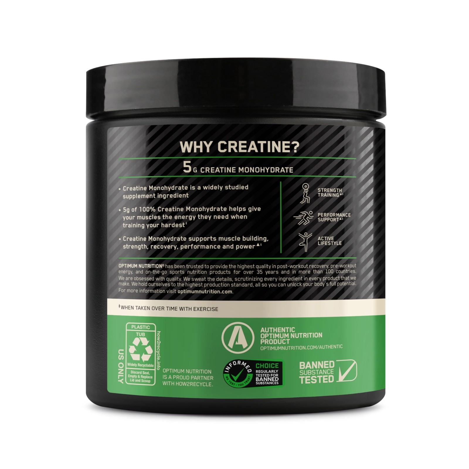 Micronized Creatine Monohydrate Powder – Blueberry Lemonade Flavor, 60 Servings,