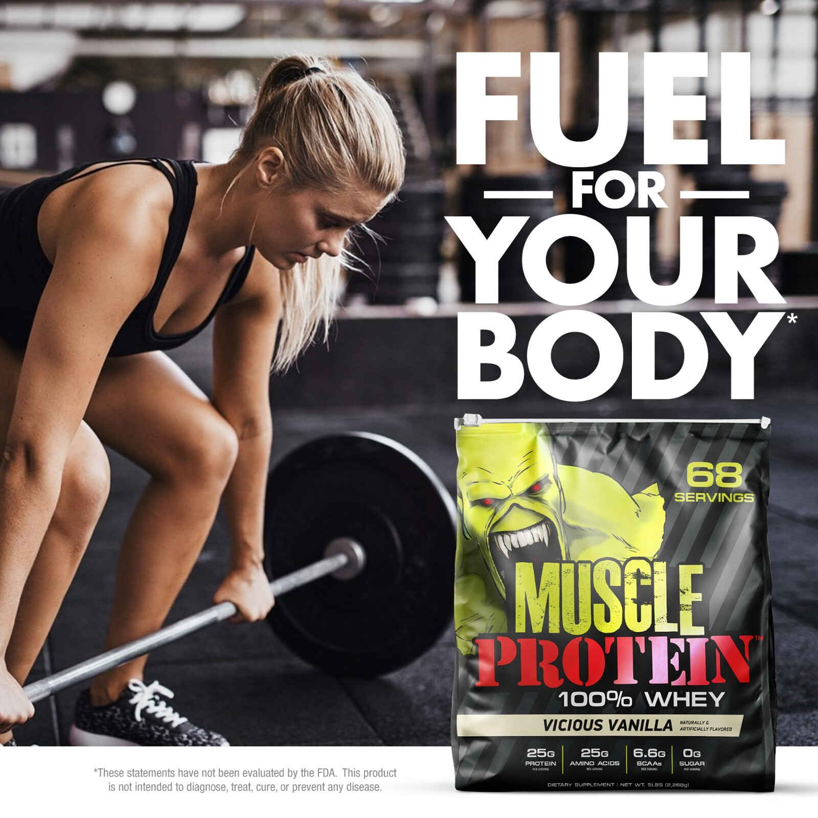 Muscle Whey Protein Powder, Muscle Gain High-Quality Supplement, 10LB