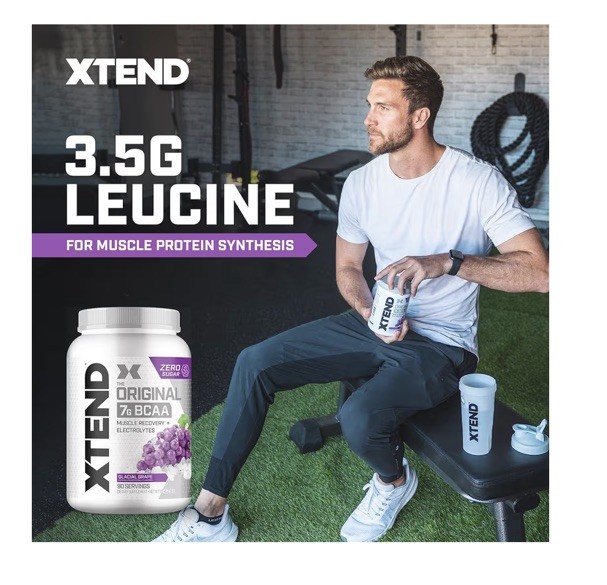 90 Servings Xtend Original BCAA Powder Muscle Recovery 90 Servings Glacial Grape