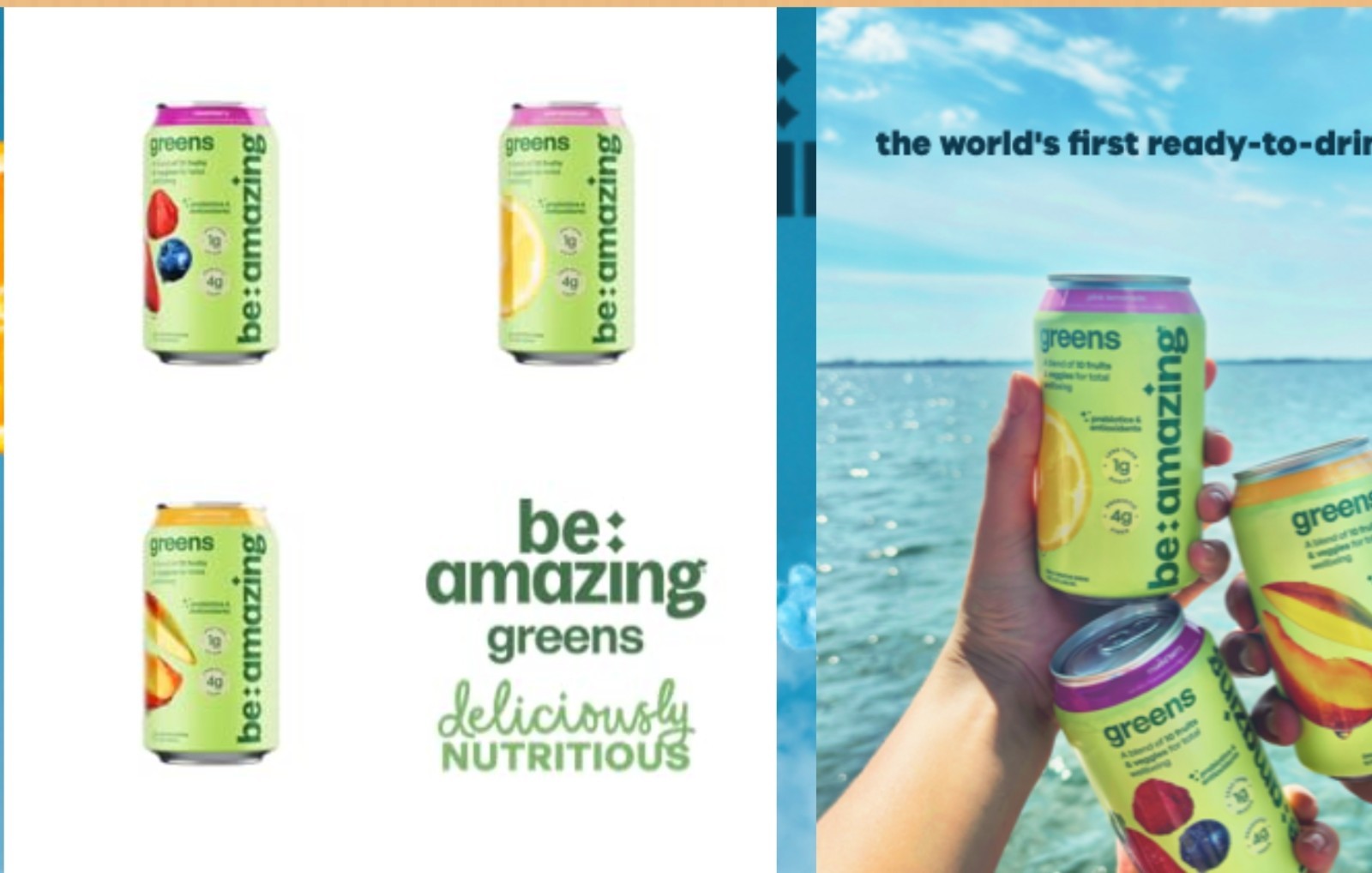 BE Amazing SUPER GREENS Powder 11 oz ( 25 Serv ) Natural Pink Lemonade 10/26