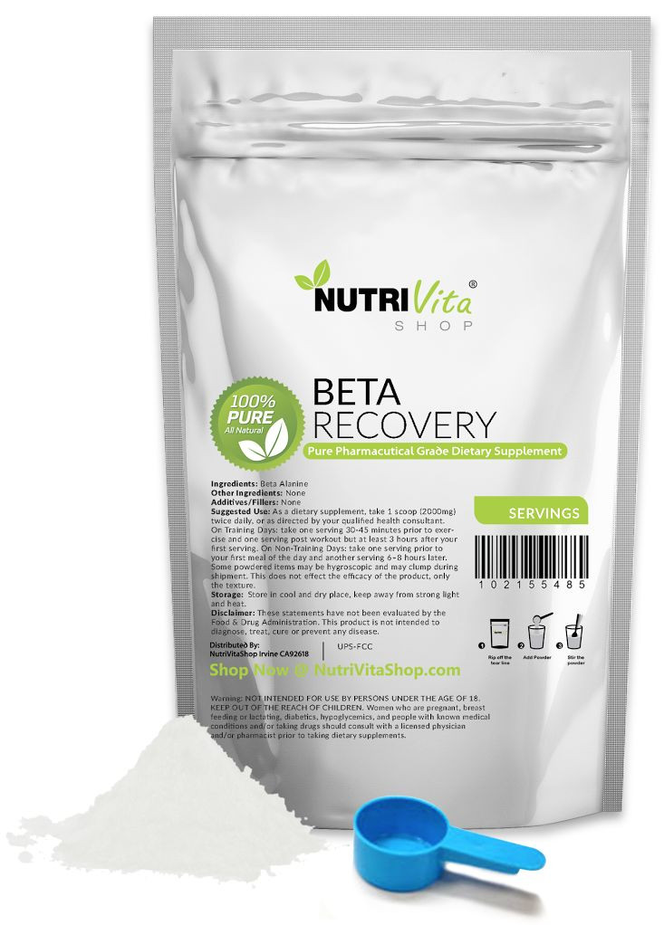 1.1lb (500g) NEW 100% BETA ALANINE POWDER KOSHER -RECOVER- HPLC PHARMACEUTICAL