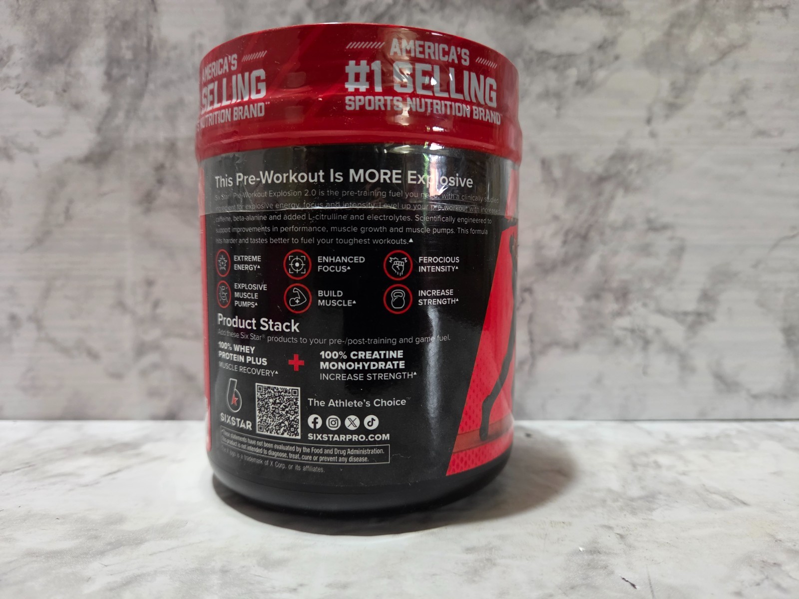 Six Star Pre-Workout Explosion 2.0 Fruit Punch 9.52 OZ OZ 7/2027