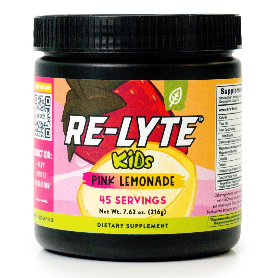 Re-Lyte Kids Hydration Jar, Pink Lemonade Flavor – Electrolyte Drink for Kids