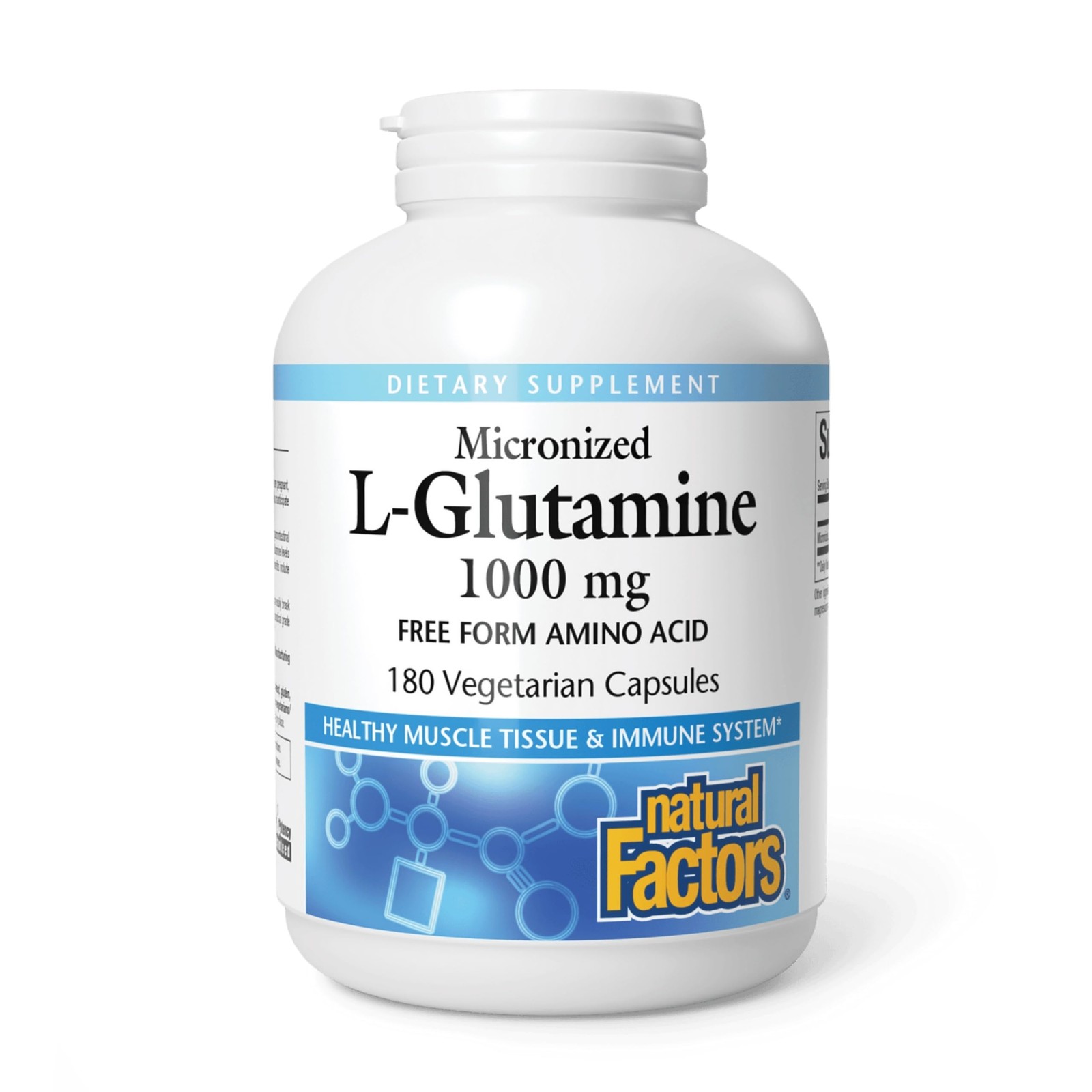 Natural Factors, Micronized L-Glutamine 1000 mg, Supports Muscles and Immune