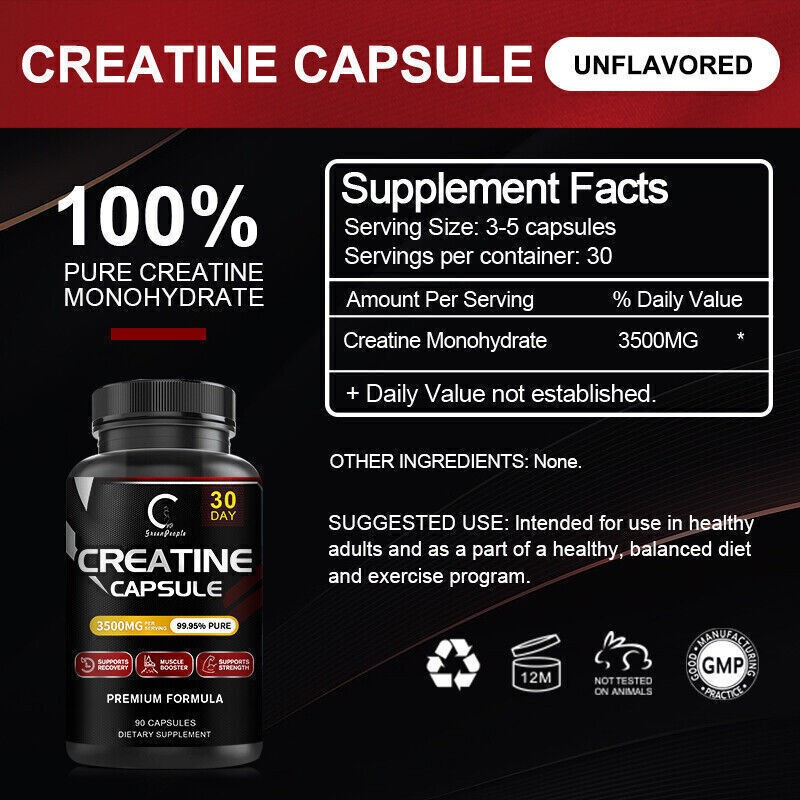 Creatine Monohydrate 450 Capsules – Muscle Explosion,Endurance/Energy,Fitness