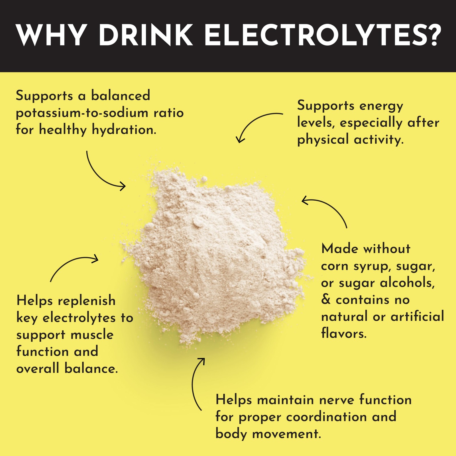 JUST INGREDIENTS Lemonade Electrolytes Drink Mix – Coconut Water, Sea Salt