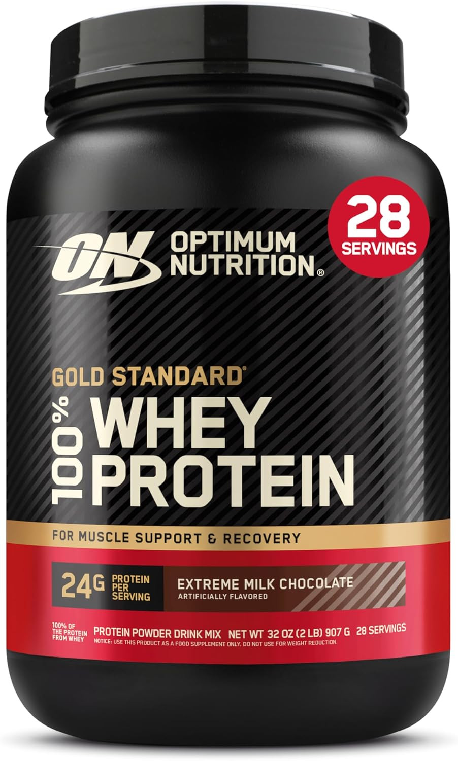 Optimum Nutrition Gold Standard 100% Whey Protein Powder, Extreme Milk Chocolate