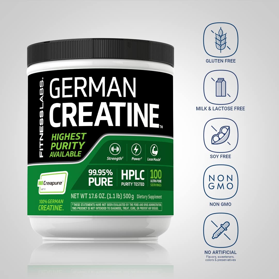 German Creatine Monohydrate Powder | 500 Grams | Creapure Fitness Supplement …