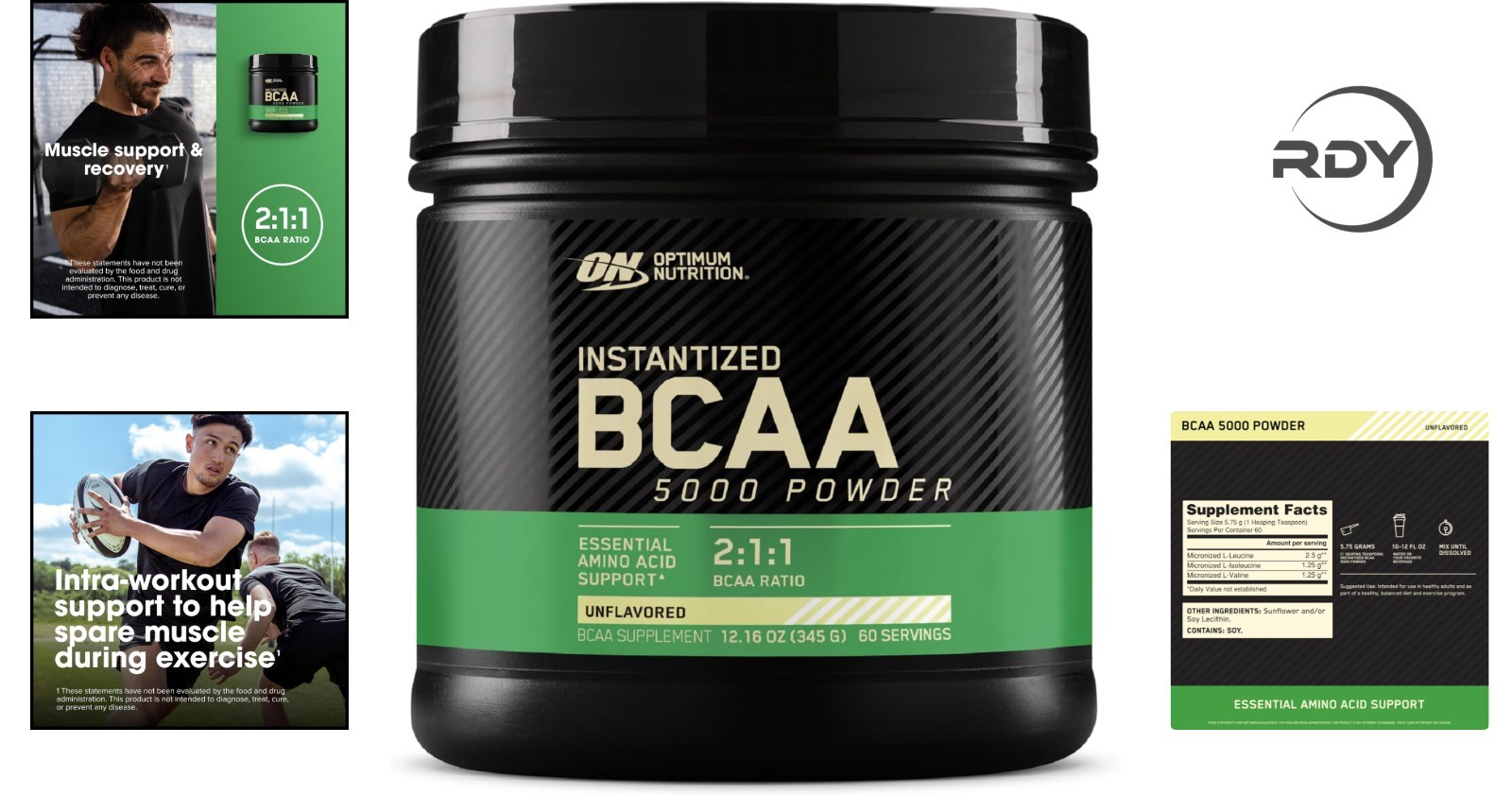 Instantized Unflavored BCAA 5000mg for Effortless Mixing & Enhanced Performance