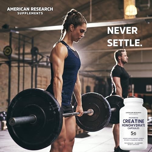 Creatine Monohydrate 5G Capsules 60 Servings Micronized